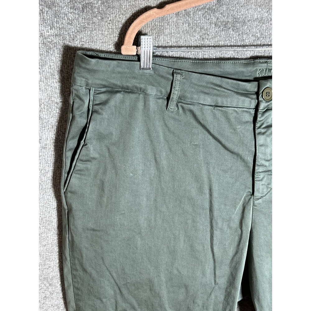 Kut From the Kloth Ankle Trouser Pants Womens Size 24W Green High Rise Stretch - Picture 7 of 12